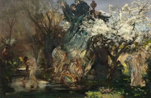 The Shower, c1912. Creator: Charles Sims.