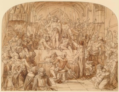 Wallace Mocked at Westminster, 1861. Creator: Noel Paton.