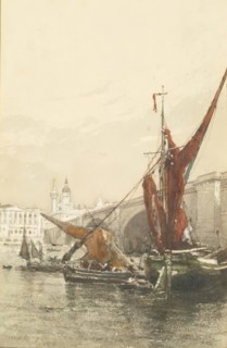 London Bridge, c1908. Creator: Clara Montalba.