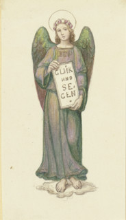 Angel with a banner: Good fortune and blessings. Creator: Marie Ellenrieder.