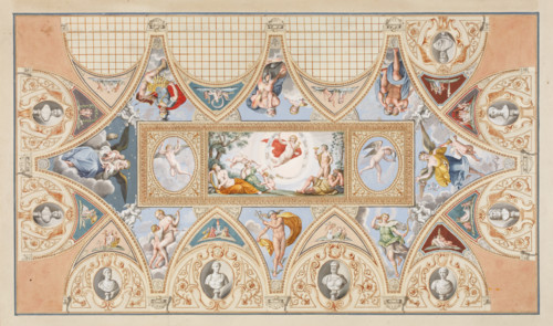 The ceiling painting by Francesco Albani in the Palazzo Verospi in Rome, c1617. Creator: Francesco Pannini.
