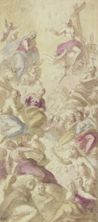 Christ and Mary in heaven surrounded by many saints. Creator: Ventura Salimbeni.