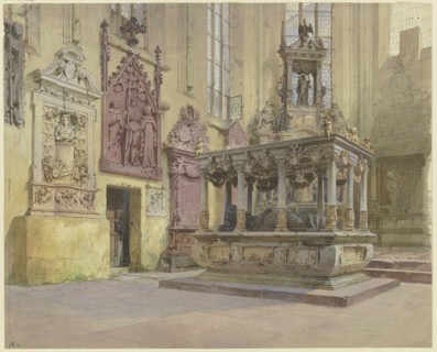 View of the tomb of Count Ludwig von Löwenstein-Wertheim and his wife Anna in the Collegiate...,1861 Creator: Alexander Gwinner.