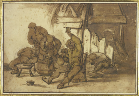 Bacchanal in the inn, before 1633-1635. Creator: Adriaen van Ostade.