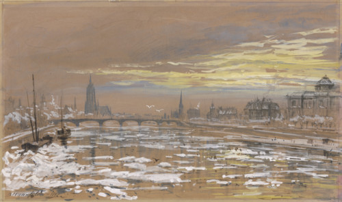 Frankfurt am Main in winter, 1897. Creator: Bernhard Mannfeld.