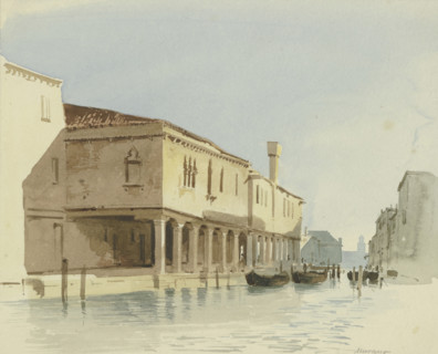 Channel section in Murano, 1851. Creator: Carl Theodor Reiffenstein.