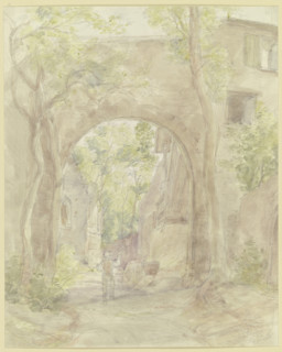 Castle gate of Eppstein castle,  c1850-1900. Creator: Peter Becker.