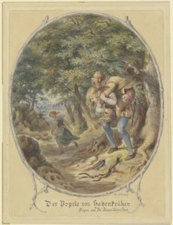 The Bogeyman of Hohenkrähen, Legends of Dr Aloys Schreiber, mid-late 19th century.  Creator: Ferdinand Karl Klimsch.