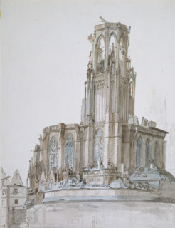 The Ruins of the Church of Our Lady in Mainz after the Siege of 1793, 1793. Creator: Georg Melchior Kraus.
