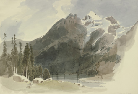 Lake Oeschinen near Kandersteg, c1849. Creator: Carl Theodor Reiffenstein.