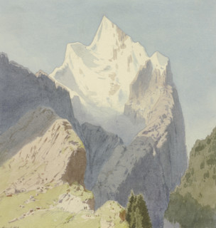 The glacial Rosenlaui, 1856. Creator: Carl Theodor Reiffenstein.