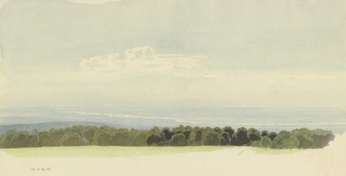 View from Platte Hunting Lodge across the Rheingau region, 1875. Creator: Carl Theodor Reiffenstein.