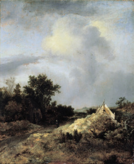 Dune Landscape with Fence, c1647. Creator: Jacob van Ruisdael.