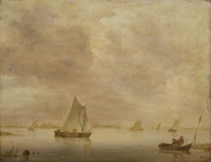 River Landscape, c1645-1655. Creator: Jan van Goyen.