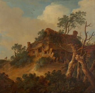 Landscape with Farm House on a Hill, c1660-1670. Creator: Cornelis van Zwieten.