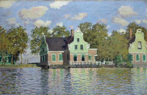 Houses by the Bank of the River Zaan, 1871-1872. Creator: Claude Monet.