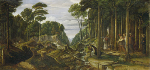 Procession of Pilgrims in the Forest, 1814. Creator: Ferdinand Olivier.