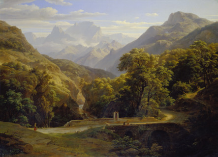 Mountainscape, 1832. Creator: Ernst Fries.