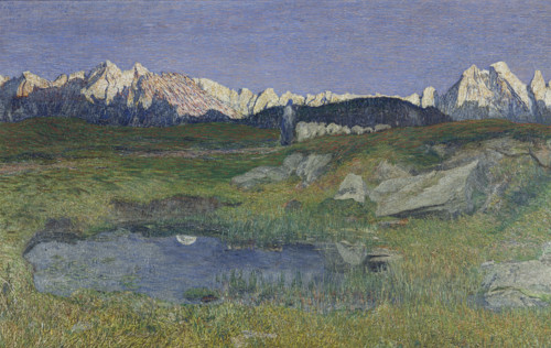 Alpine Landscape at Sunset, 1895-1898. Creator: Giovanni Segantini.