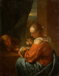 The Holy Family, c1665-1670. Creator: Godfried Schalcken.