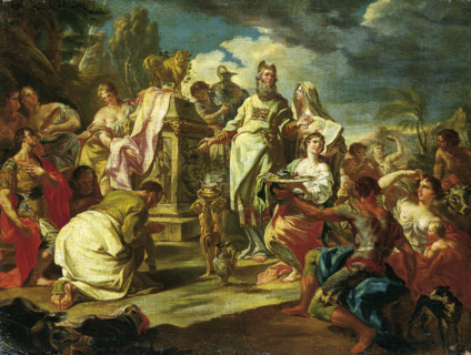 The Adoration of the Golden Calf, c1701-1750. Creator: Venetian Master 18th century.