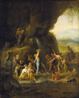 Moses Striking the Rock, c1648-1653. Creator: Jan Steen.