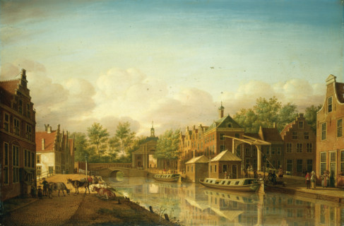 The Haarlem Gate in Leyden as Seen From the City, 1781. Creator: Paulus Constantijn la Fargue.