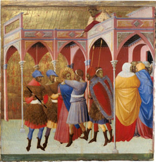 The Blinding of St Victor, c1351. Creator: Bartolommeo Bulgarini.
