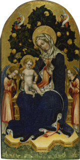 Virgin and Child Enthroned with Worshipping Angels and Prophets, c1420-1430. Creator: Follower of Gentile da Fabriano.