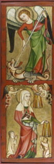Saints Michael and Elizabeth of Hungary, 1325-1335. Creator: Rhenish Master c1330.