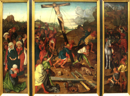 Raising of the Cross, c1480-1500. Creator: Copy after Master of the Stötteritz Altar.