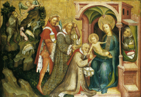 The Adoration of the Magi, c1400. Creator: Master of the Middle Rhine.