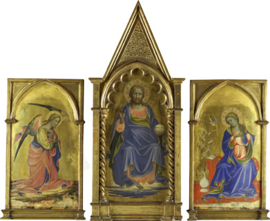 Salvator Mundi, The Angel of the Annunciation and the Virgin Annunciate, 1404-1407. Creator: Gherardo di Jacopo.
