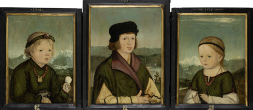 Portraits of the Thenn Children, 1516. Creator: Wolf Huber.