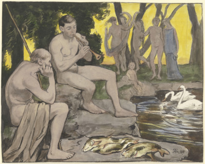 The Elysian Fields (Dancing nymphs), 1890. Creator: Hans Thoma.