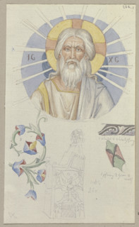 Detailed Studies of a Mosaic in the Baptistery of St. Mark's Basilica in Venice, 1818-1843. Creator: Johann Anton Ramboux.