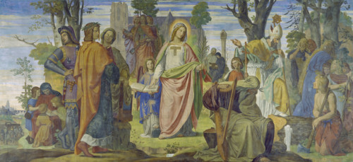 The Arts Being Introduced to Germany by Christianity, 1834-1836. Creator: Philipp Veit.