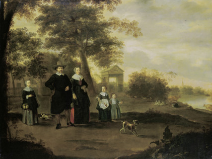 The Family of Preacher Reinier Halma in Langerak on the Lek, 1652. Creators: Jacques Muller, Jacob van Bemmel.