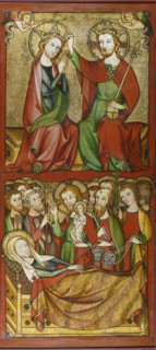 Coronation and Death of the Virgin, 1325-1335. Creator: Rhenish Master.