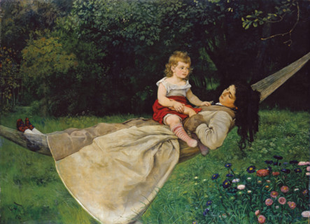 In the Hammock, 1876. Creator: Hans Thoma.
