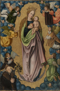 Virgin on the Crescent Moon Worshipped by the Donor Hieronymus Rudelauf, before 1523. Creator: Lucas Cranach the Elder.