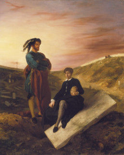 Hamlet and Horatio at the Cemetery, 1835. Creator: Eugene Delacroix.
