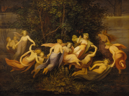 Fairy Dance in the Alder Grove, 1844. Creator: Moritz von Schwind.