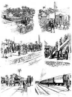 The Soudan Advance: departure of the 6th Royal Warwickshire Regiment for the front..., 1898. Creator: Carl Hentschel.