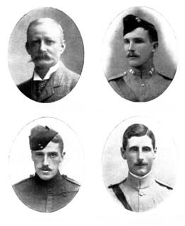 Indian Frontier Rising: officers killed in the British Reverse near Shin Kamar, Khyber Pass, 1898. Creators: Unknown, Jhalboy, Bacon, Fred Aurle.