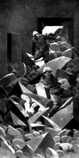 Watched by the Moonlight: I had got nearly to the bottom, when a stone...gave way..., 1898. Creator: Unknown.