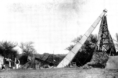 The Total Eclipse of the Sun: the Lick Telescope, worked by Professor Campbell at Jeur, 1898. Creator: Stewart.