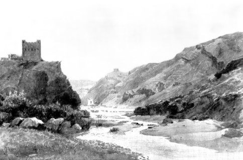 The Indian Frontier Rising - occupation of the Khyber: view at...Ali Musjid Gorge, 1898. Creator: Unknown.