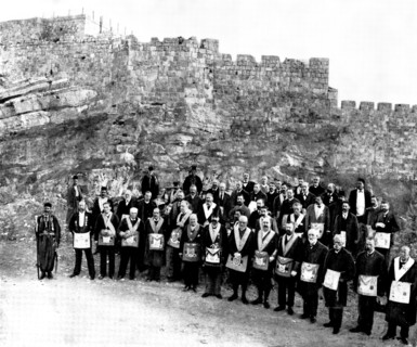 English Freemasons at Jerusalem, 1898. Creator: Unknown.