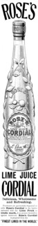 Advertisement for Rose's Lime Juice Cordial, 1898. Creator: Unknown.